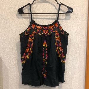 Lucky Brand Embroidered Tank Blouse